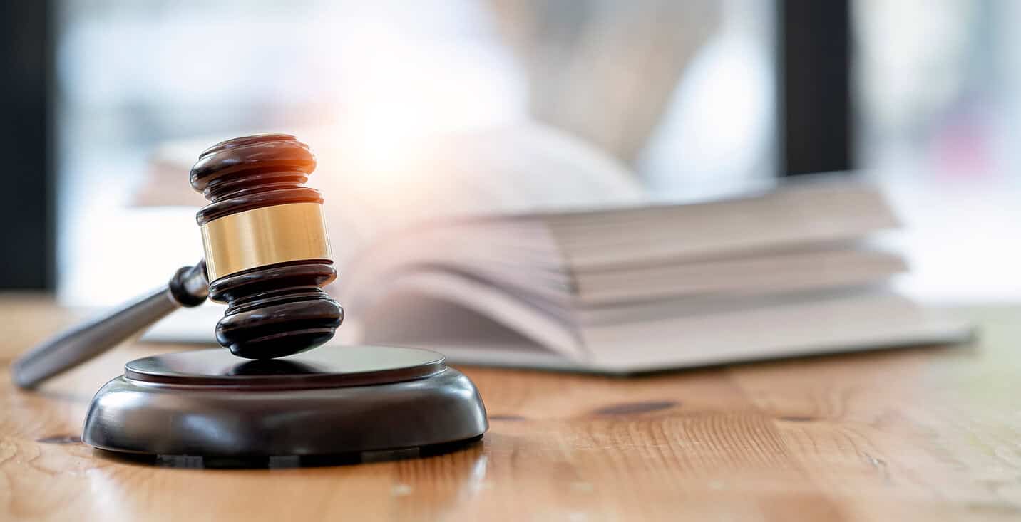 gavel and legal book