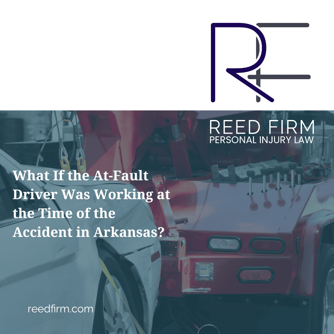 Damaged vehicle after a serious Arkansas traffic accident involving a commercial or work-related vehicle